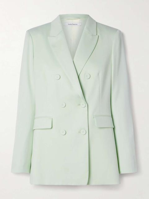 Another Tomorrow Double-breasted wool-blend blazer Mint