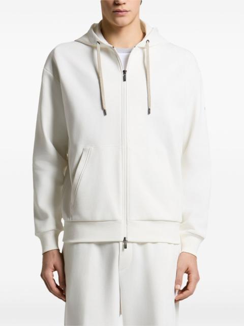 PESERICO logo-patch zip-up hoodie