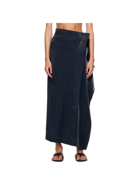 ISSEY MIYAKE SSENSE Exclusive Navy Mercury Maxi Skirt