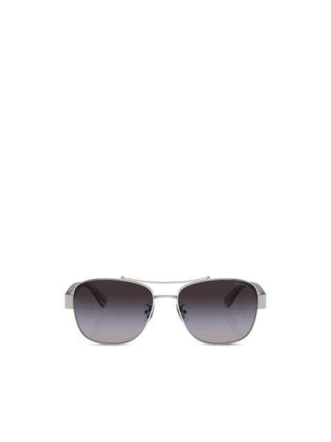 COACH double-bridge pilot-frame sunglasses