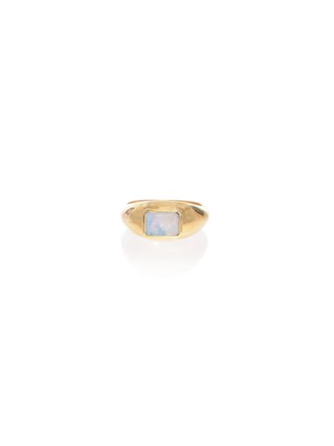 Small Ring 18k Gold with Mother of Pearl Stone