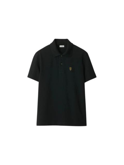 Burberry Burberry Logo Embroidered Regular Fit Polo Shirt 80998821 Coal