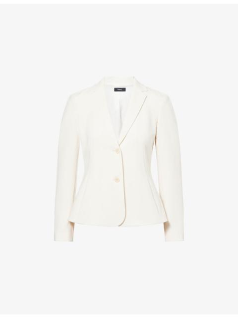 Theory Shaped Single-Breasted Crepe Blazer