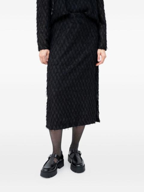 HUGO slit-side midi skirt