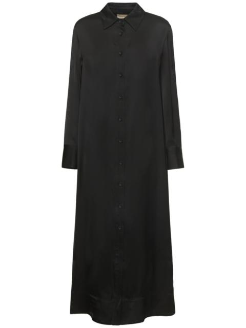Loulou de Saison Ara viscose satin midi dress