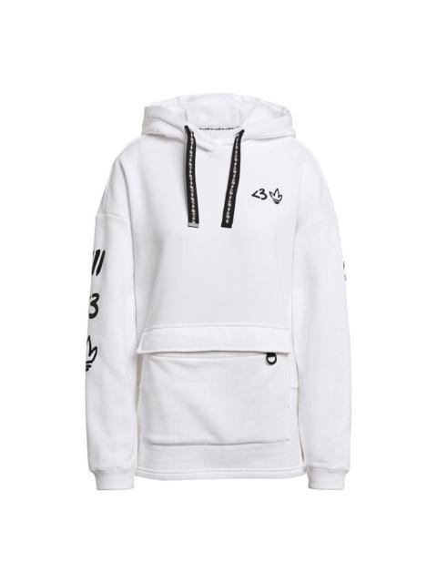 adidas (WMNS) adidas originals Vday Hoodie 'White' H39033