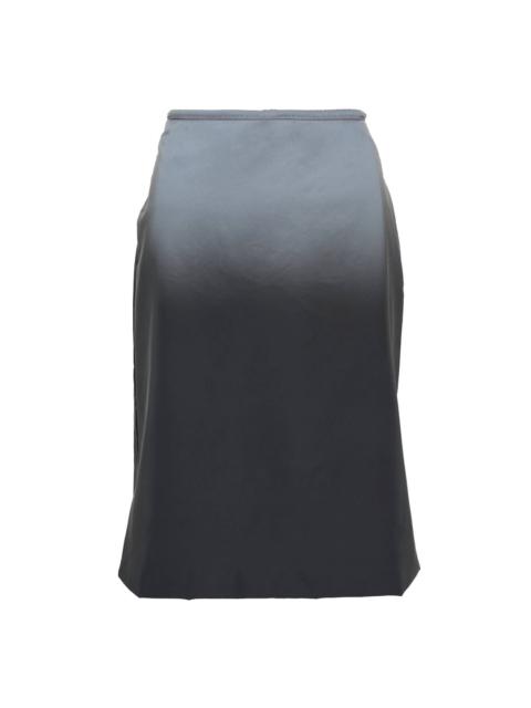 Reflective Mid-Rise Midi Skirt