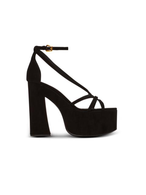 Balmain Cam suede platform sandals