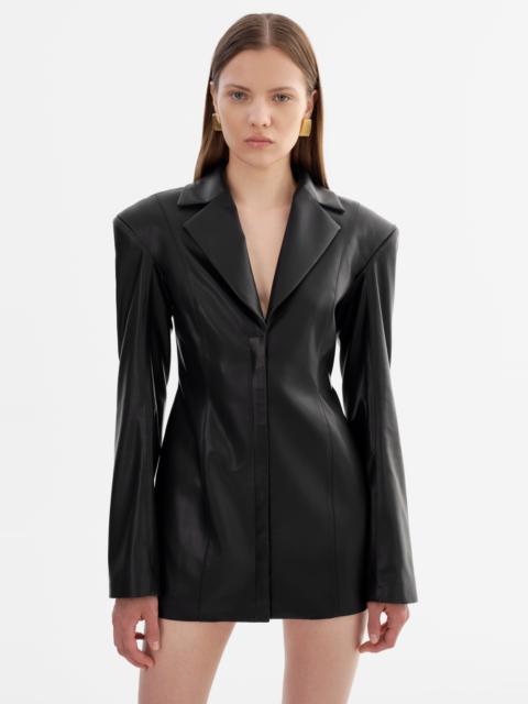 LAMARQUE BENEDETTA | Faux Leather Blazer Dress