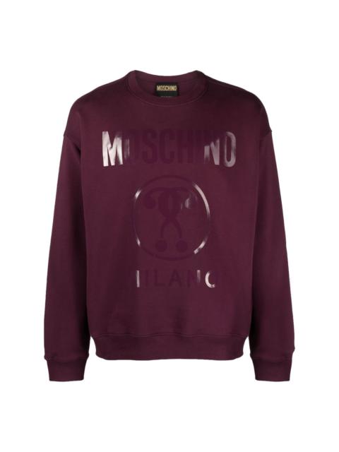 Moschino logo-print cotton sweatshirt