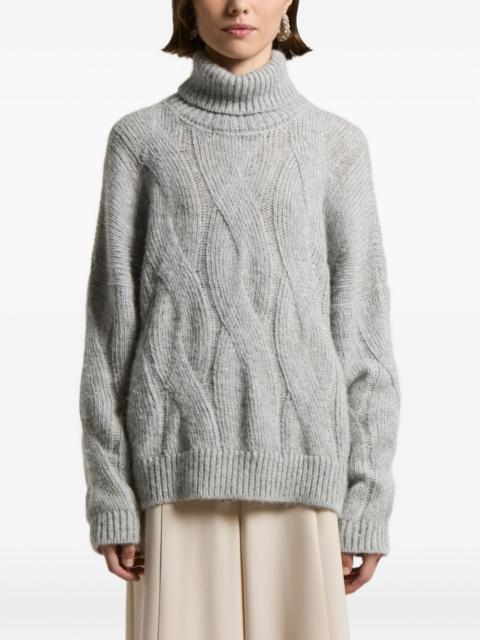 PESERICO cable-knit turtleneck sweater
