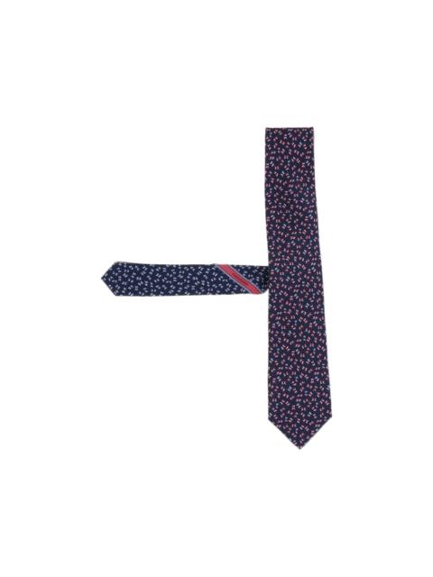 FERRAGAMO dragonfly print silk tie