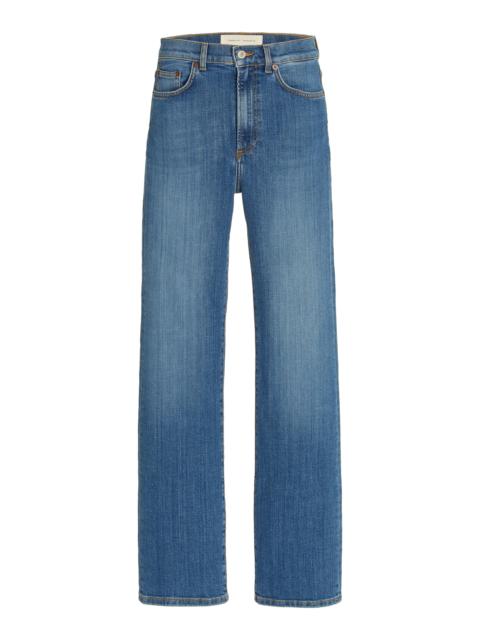 JEANERICA Eiffel Stretch High-Rise Straight-Leg Jeans medium wash