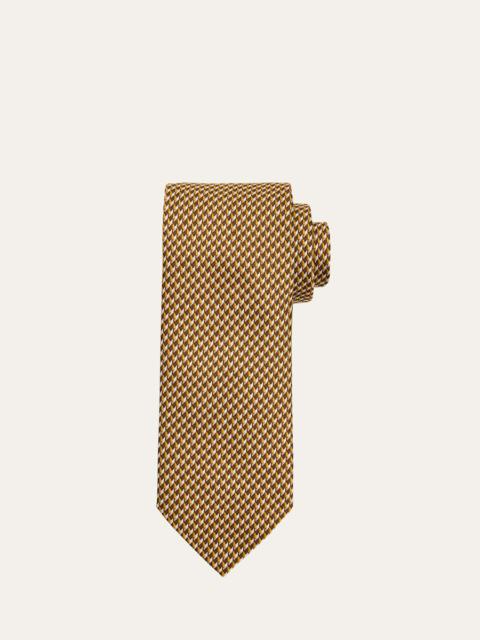 Brioni Men's Geometric Check Silk Tie