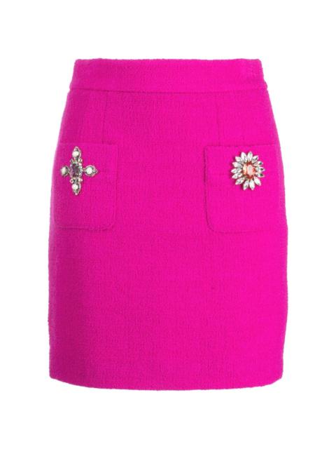 Moschino high-waisted crystal-embellished miniskirt