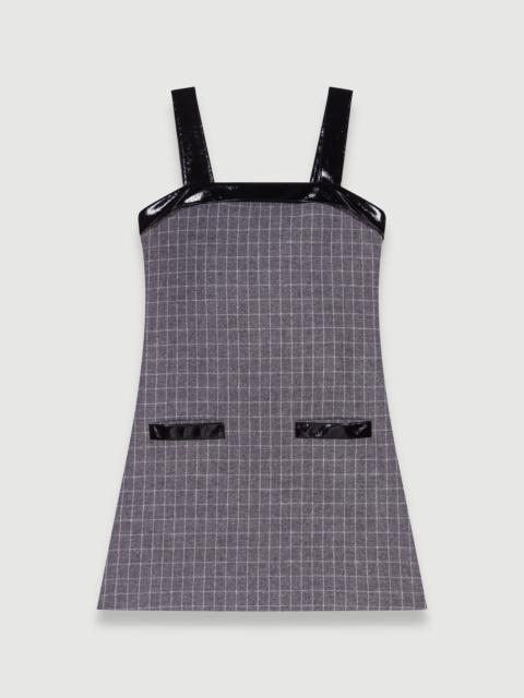 maje Short checked dress