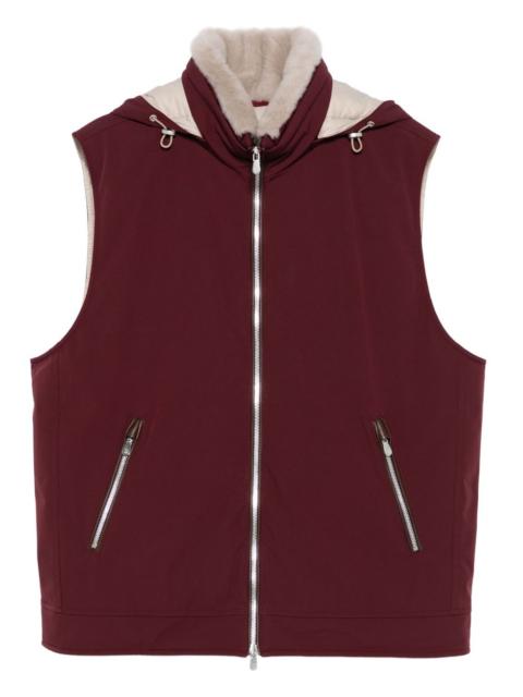 Brunello Cucinelli hooded zip-front gilet