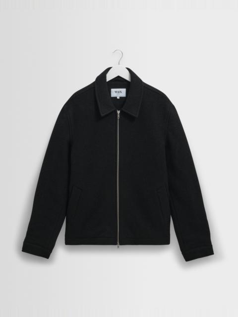 Wax London Eldon - Midnight Navy Boiled Wool Jacket