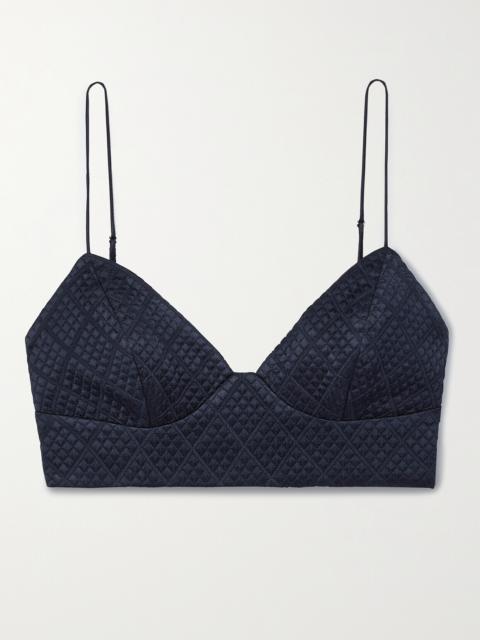 ADAM LIPPES Matelassé Wool-blend Bralette