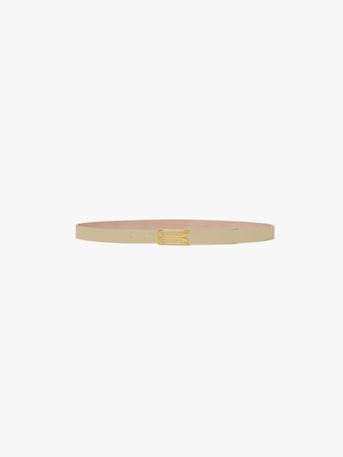 Frame Belt In Ivory Grained Leather