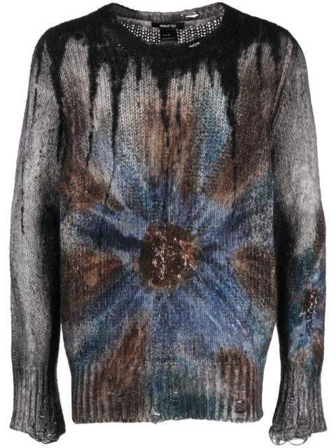 Avant Toi tie-dye print cashmere-blend jumper