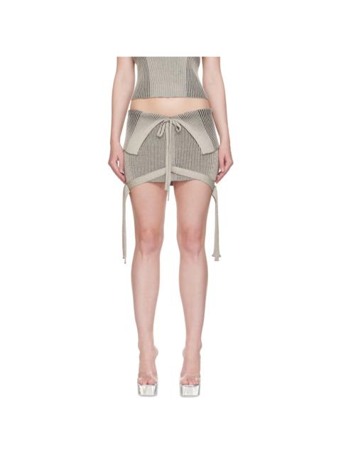 KNWLS Gray Veil Miniskirt