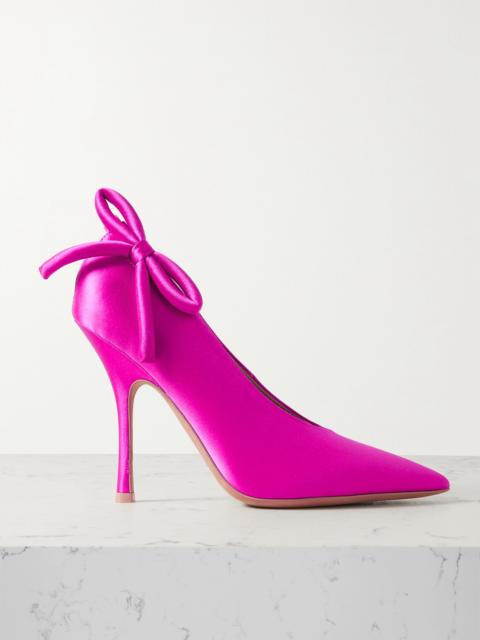 Valentino Nite-out 110 Bow-detailed Cutout Satin Pumps