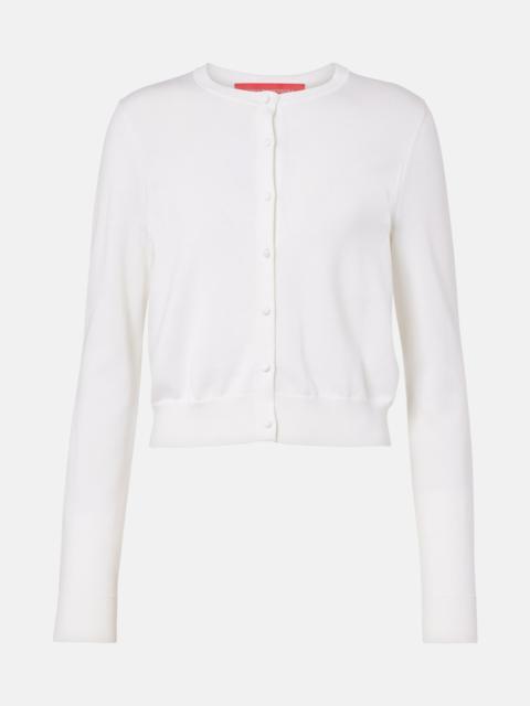 CAROLINA HERRERA Cropped silk and cotton cardigan