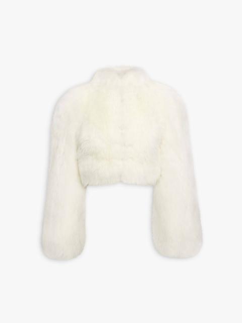 Alaïa LAMBSKIN SHEARLING CROPPED JACKET