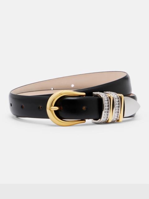 DÉHANCHE Hollyhock embellished leather belt