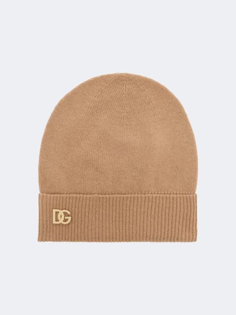 Dolce & Gabbana DG embellished virgin wool beanie