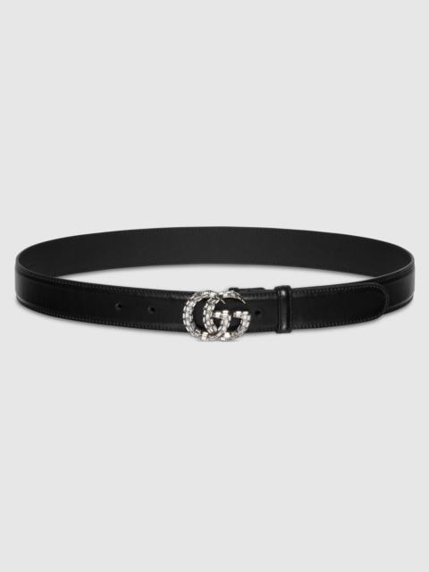 GUCCI GG Marmont thin belt with crystals