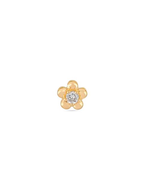 STONE AND STRAND LAB-Created Diamond Flower Push Pin Flat Back