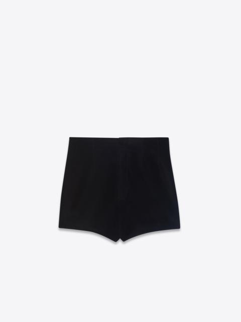 SAINT LAURENT velvet mini shorts