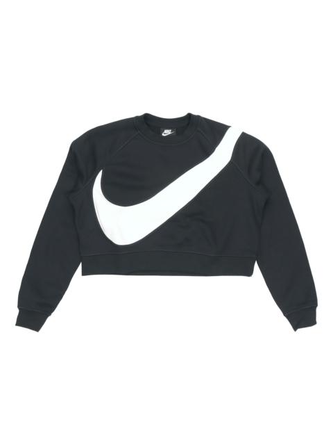 (WMNS) Nike Sportswear Swoosh Large Round Neck Black BV3934-011