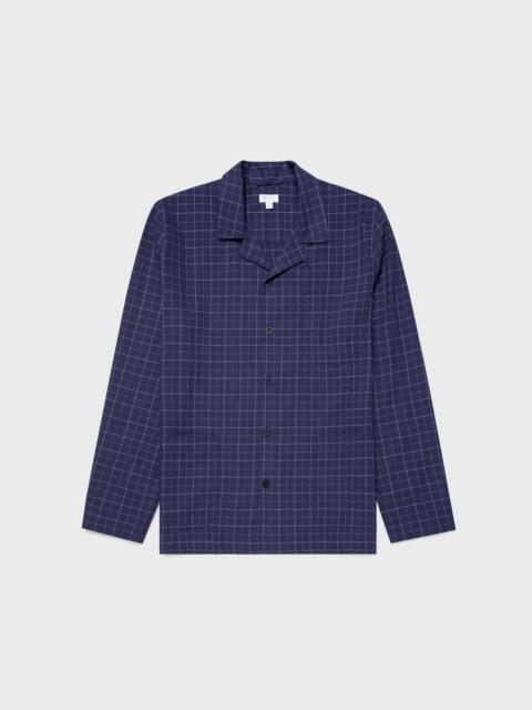 Sunspel Cotton Flannel Pyjama Shirt