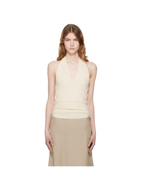 BASERANGE Off-White Cinder Halter Top