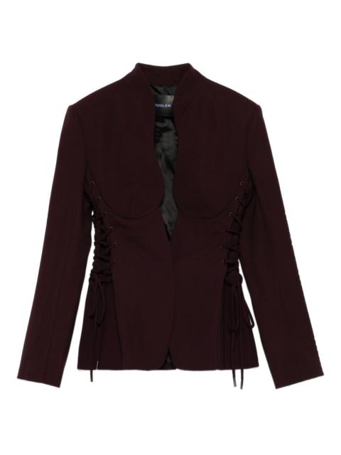 MUGLER sculptural lace-up jacket