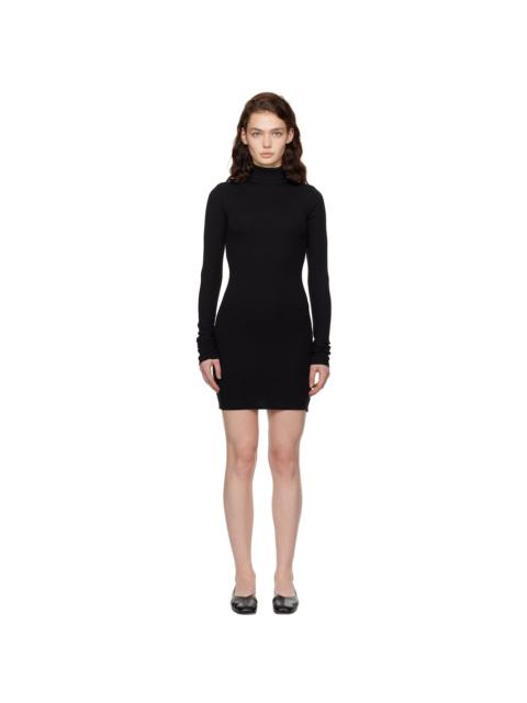 ÉTERNE Black Long Sleeve Turtleneck Minidress