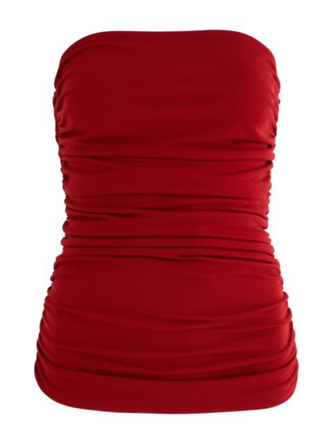 ESSE Studios Esse Studios Bonachi Ruched Strapless Jersey top