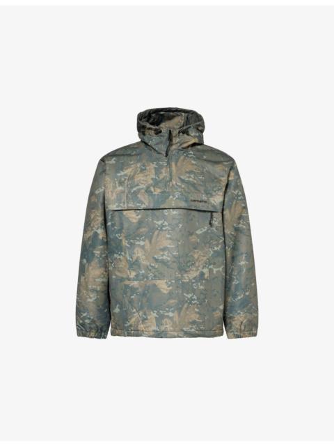 Carhartt Embroidered-Logo Camouflage Shell Windbreaker Pullover