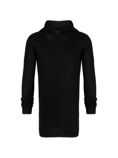 hooded virgin wool jumper