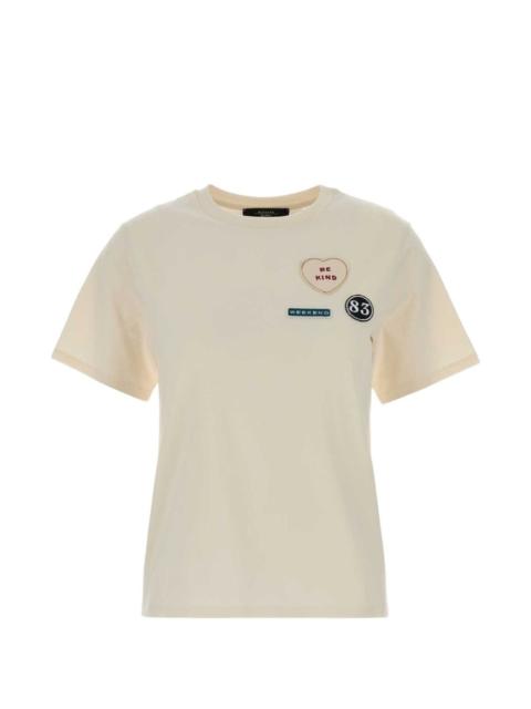 WEEKEND Max Mara ecru appliqué T-shirt