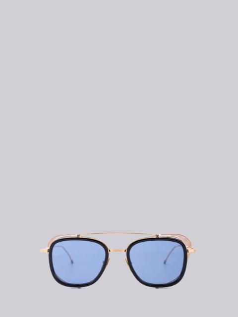 Thom Browne TB808 - Navy and Gold Mesh Sunglasses