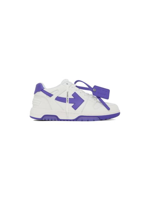 Off-White White & Purple Out Of Office Sneakers