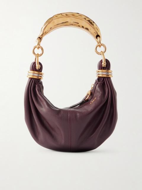 Chloé Bracelet Embellished Textured-leather Shoulder Bag