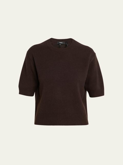 Theory Cashmere Cropped Short-Sleeve T-Shirt