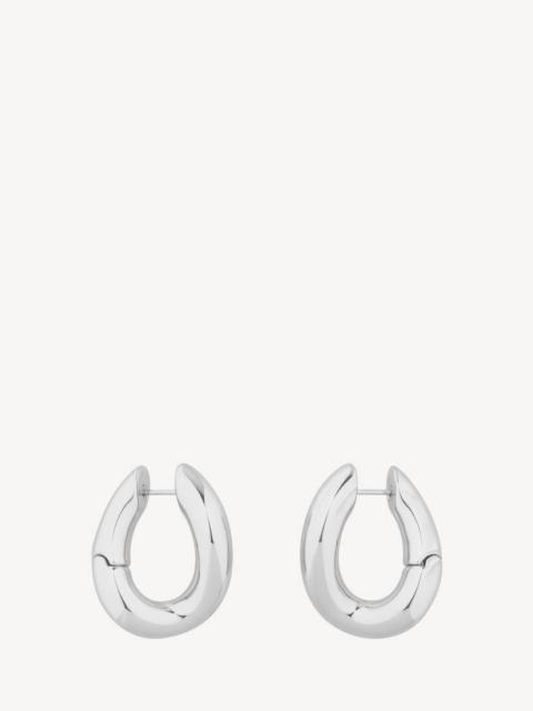 BALENCIAGA Women's Loop Earrings in Silver
