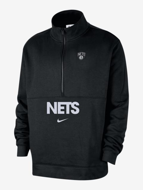 Nike Brooklyn Nets Club Courtside Men's Nike NBA 1/2-Zip Top