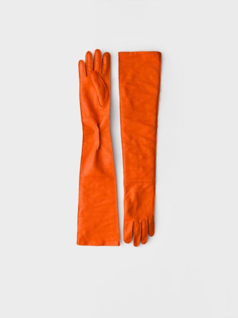 Prada Leather Long Gloves